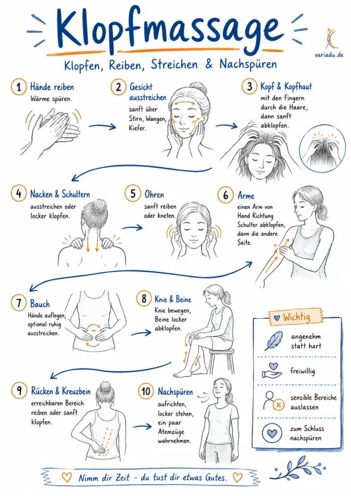 Klopfmassage Sketchnote