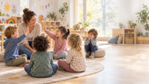 Titelbild zu „Kennenlernspiele in Kita und Kindergarten“